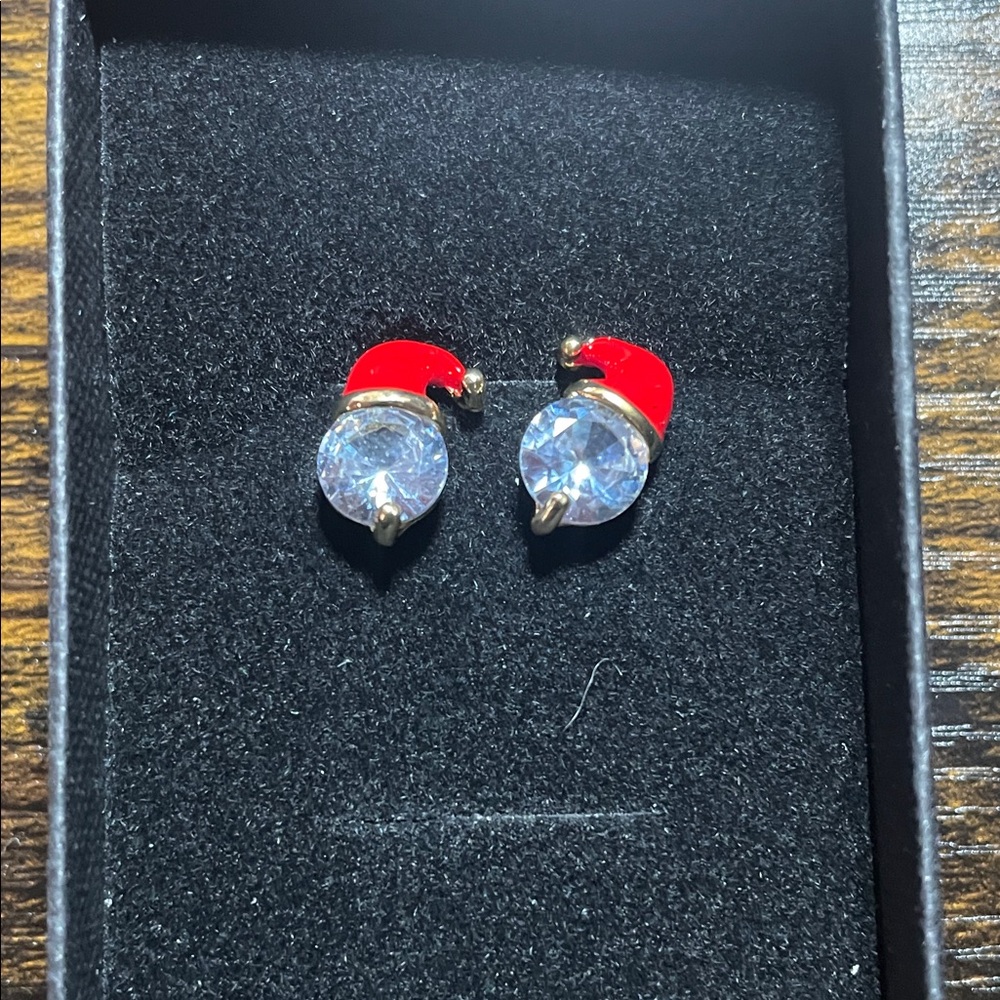 Elegant Red and Gold Earrings